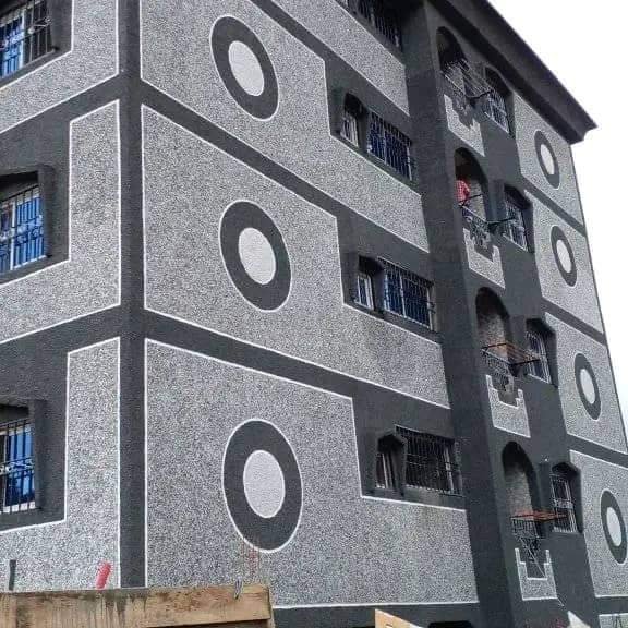 Revêtement mural en granulés décoratifs bâtiment professionnel